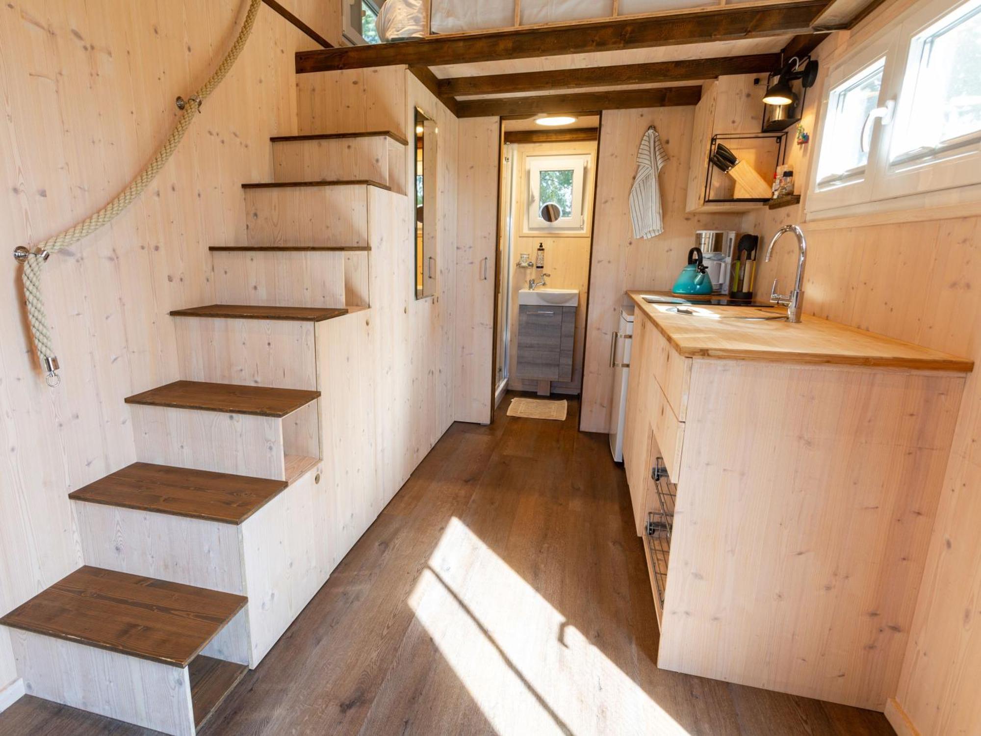 Вилла Tiny House Auf Der Alpaka Farm Rubkow Экстерьер фото
